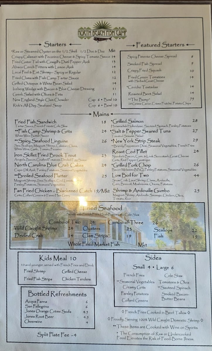 Menu North Beach Fish Camp-1