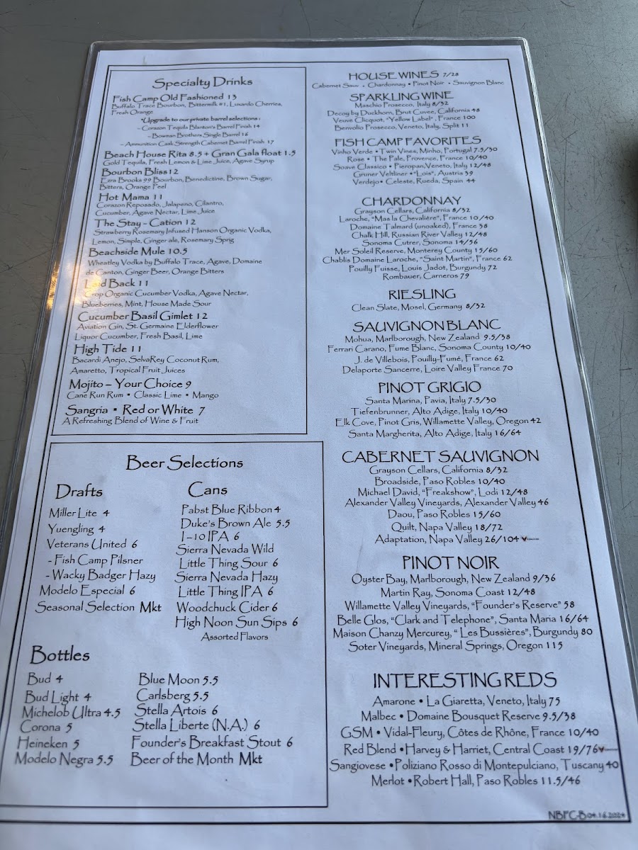 Menu North Beach Fish Camp-10