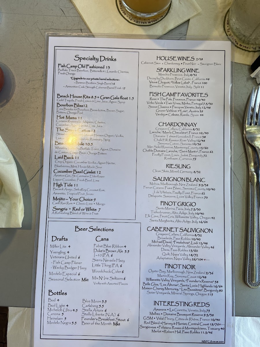 Menu North Beach Fish Camp-2