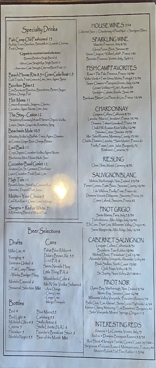 Menu North Beach Fish Camp-5