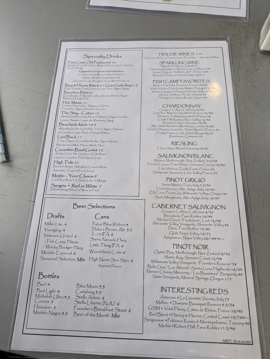 Menu North Beach Fish Camp-6