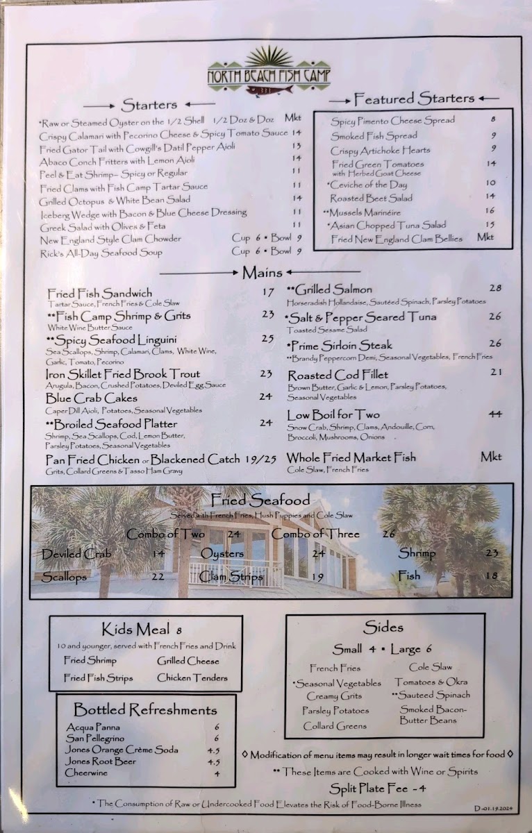 Menu North Beach Fish Camp-7