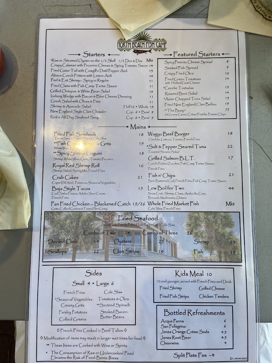 Menu North Beach Fish Camp-8